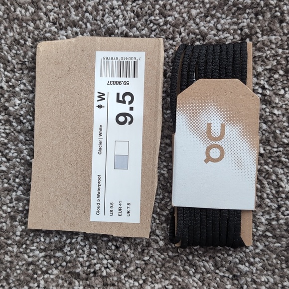 On Running Women's 9.5 med CLOUD 5 WATERPROOF running shoes - Glacier/White - Picture 11 of 11